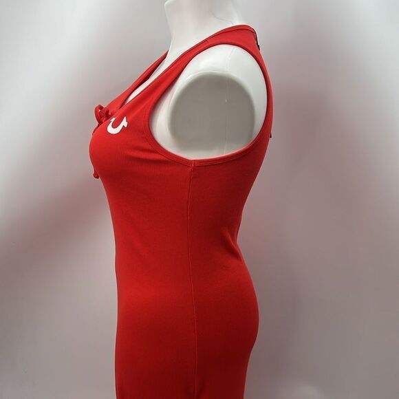 True Religion Poppy Red lace up midi dress XL - Picture 4 of 7